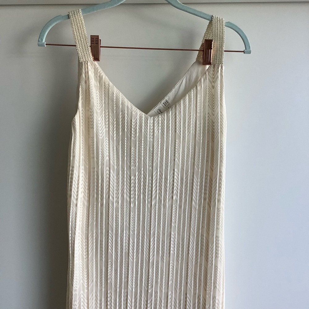 Anthropologie Cream Sleeveless Dress - Picture 5 of 8